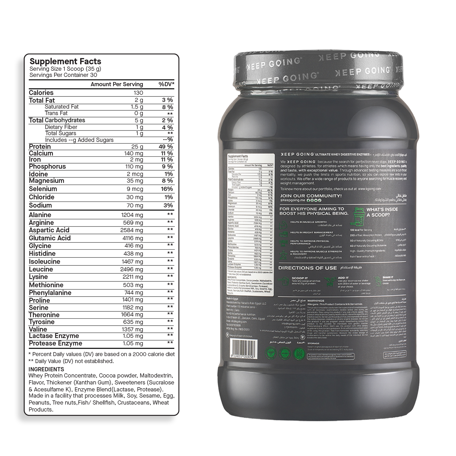 Ultimate Whey Digestive Enzymes+ – Chocolate Gourmet Whey Protein