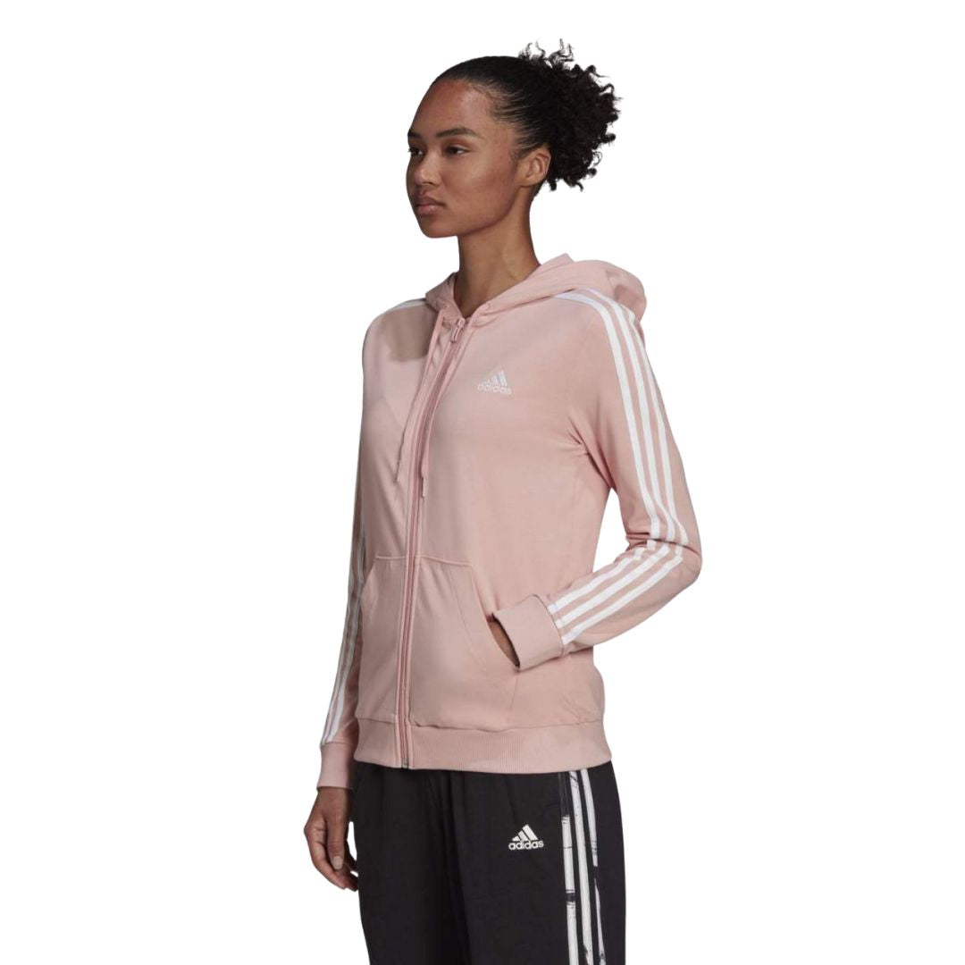 Essentials Single Jersey 3-Stripes Full-Zip Track Top