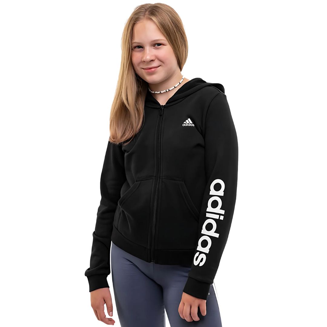 Essentials Linear Logo Full-Zip Hoodie