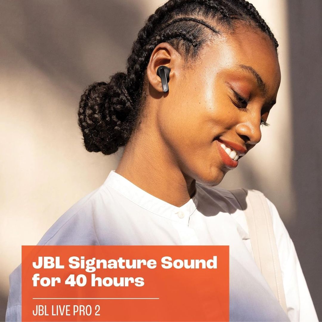 سماعات رأس JBL Live Pro 2 اللاسلكية الحقيقية بخاصية إلغاء الضوضاء