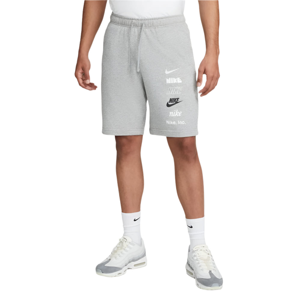 nike french terry shorts grey