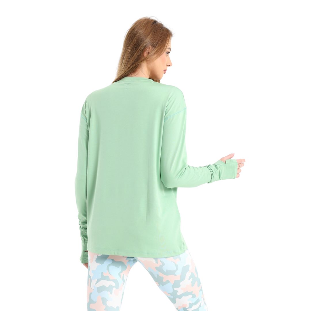 Mint warm-up modest top