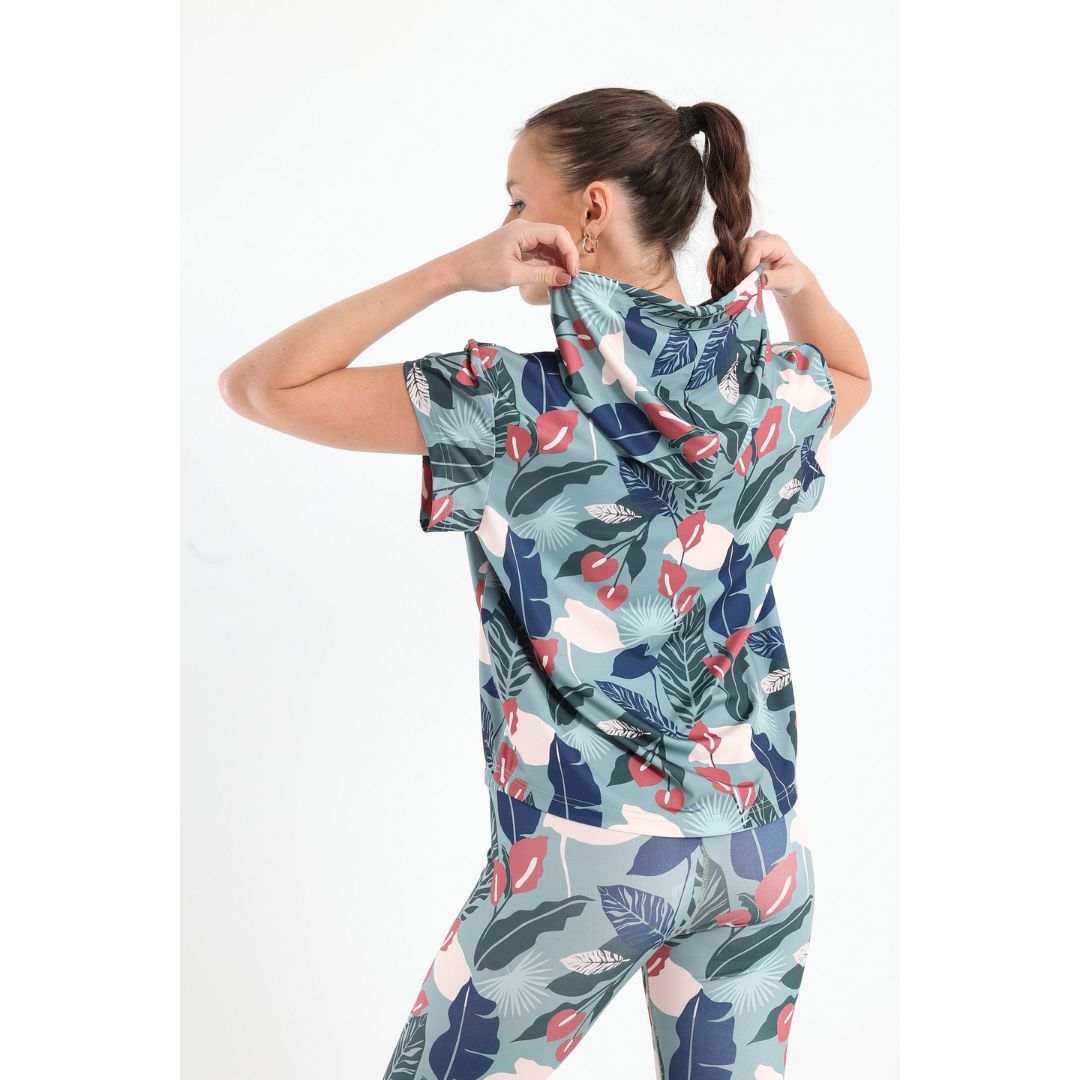 كروب توب مطبوع جرين بالم