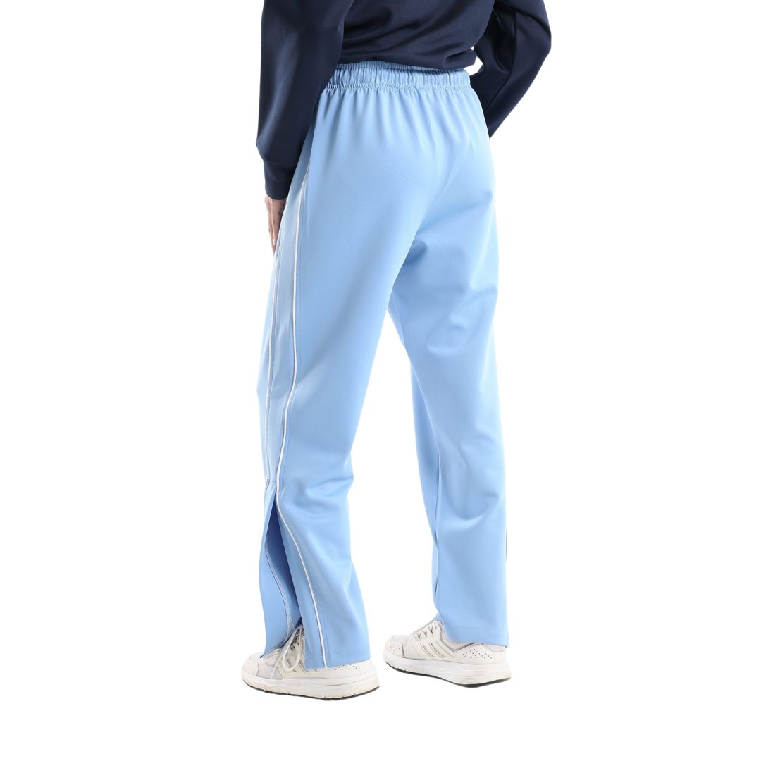 Classic side stripes sweatpants in baby blue