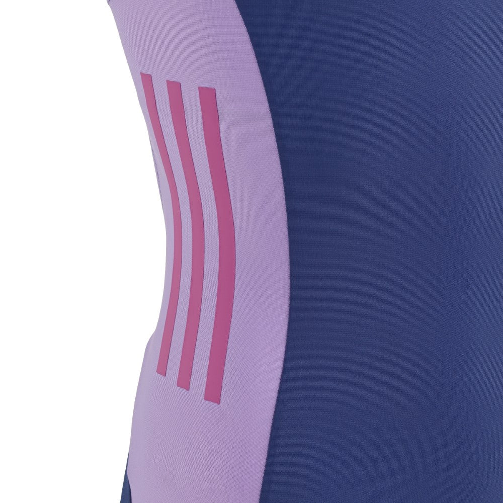 بدلة سباحة مقطوعة بثلاث خطوط