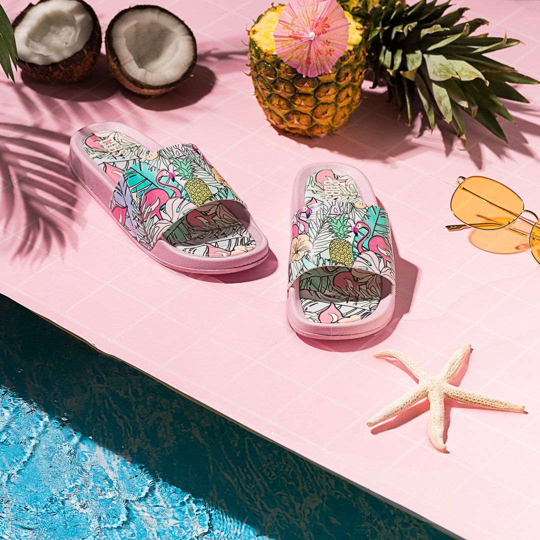 Lilac Flamingos Slides