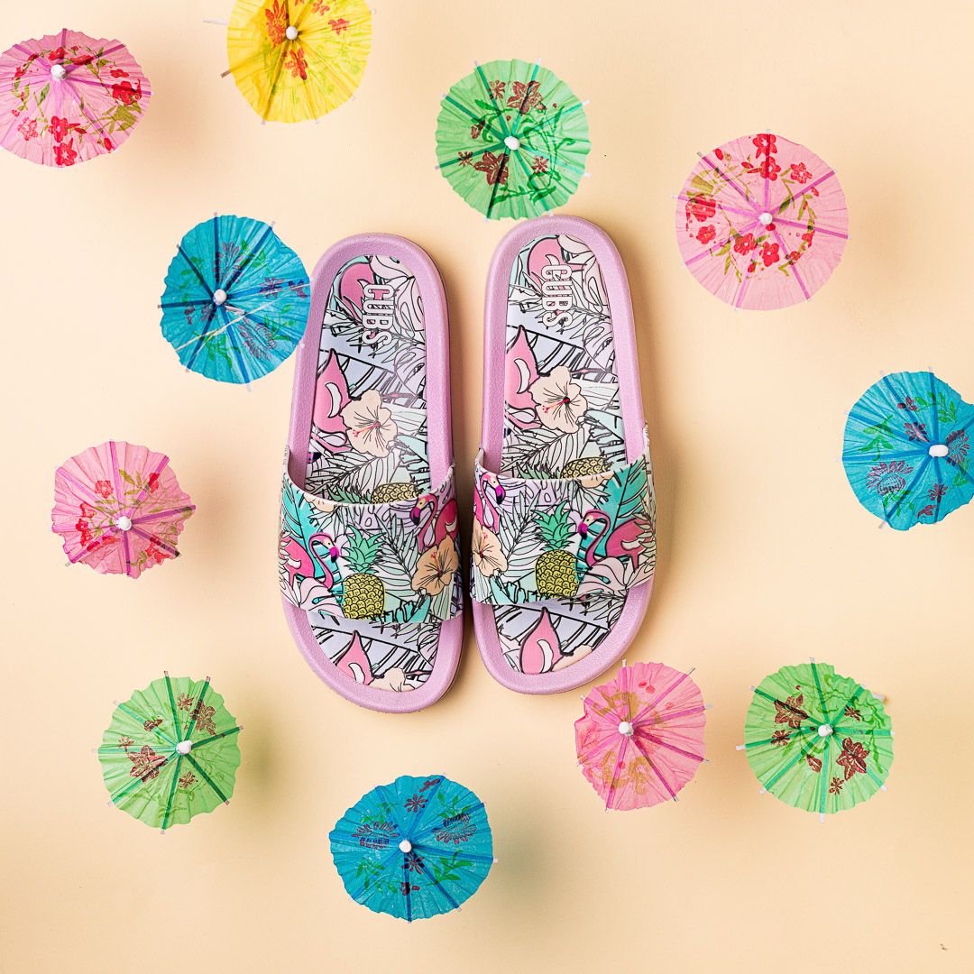 Lilac Flamingos Slides