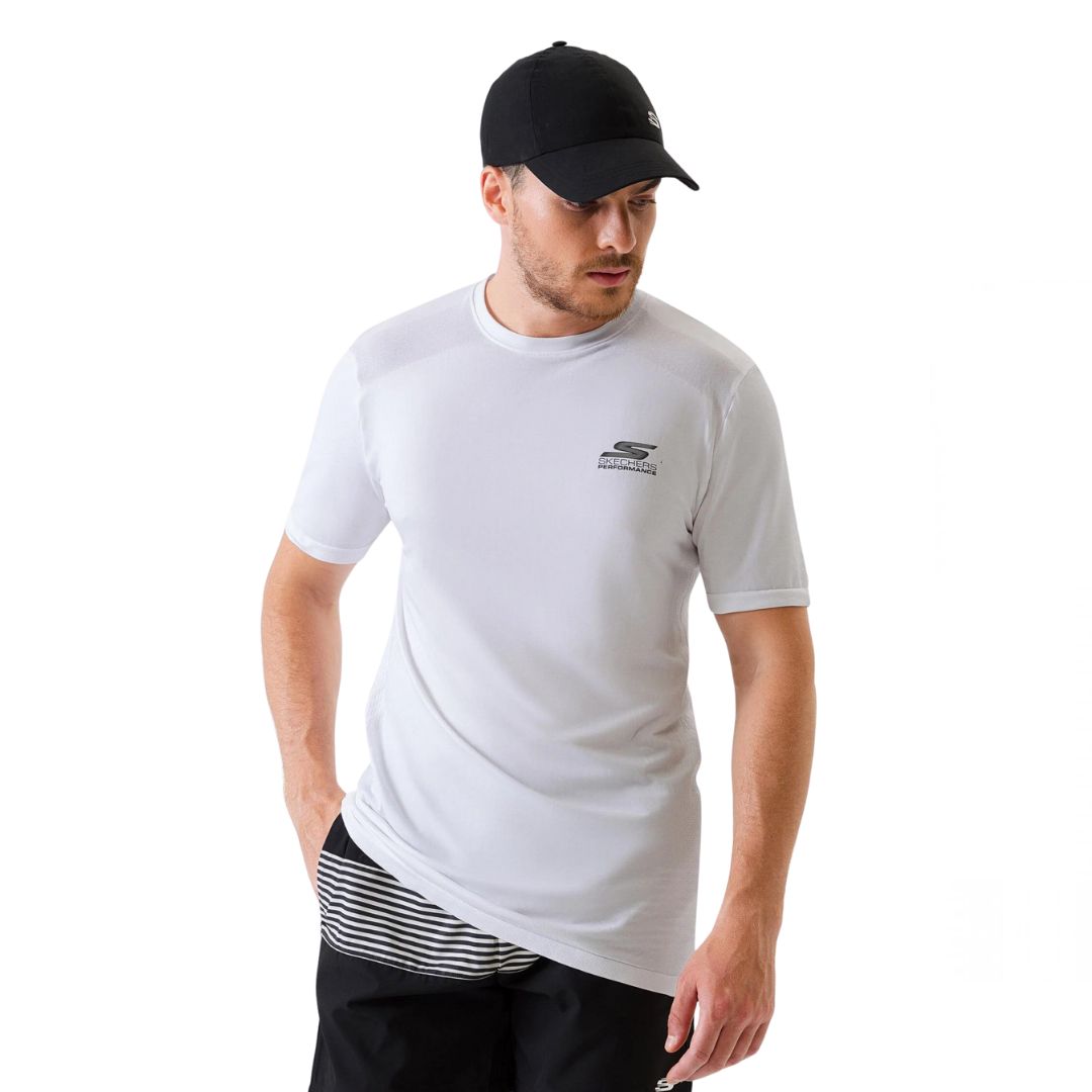 Skechers t shirt clearance white