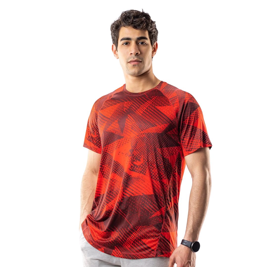 Red Black Dot Lines T-Shirt