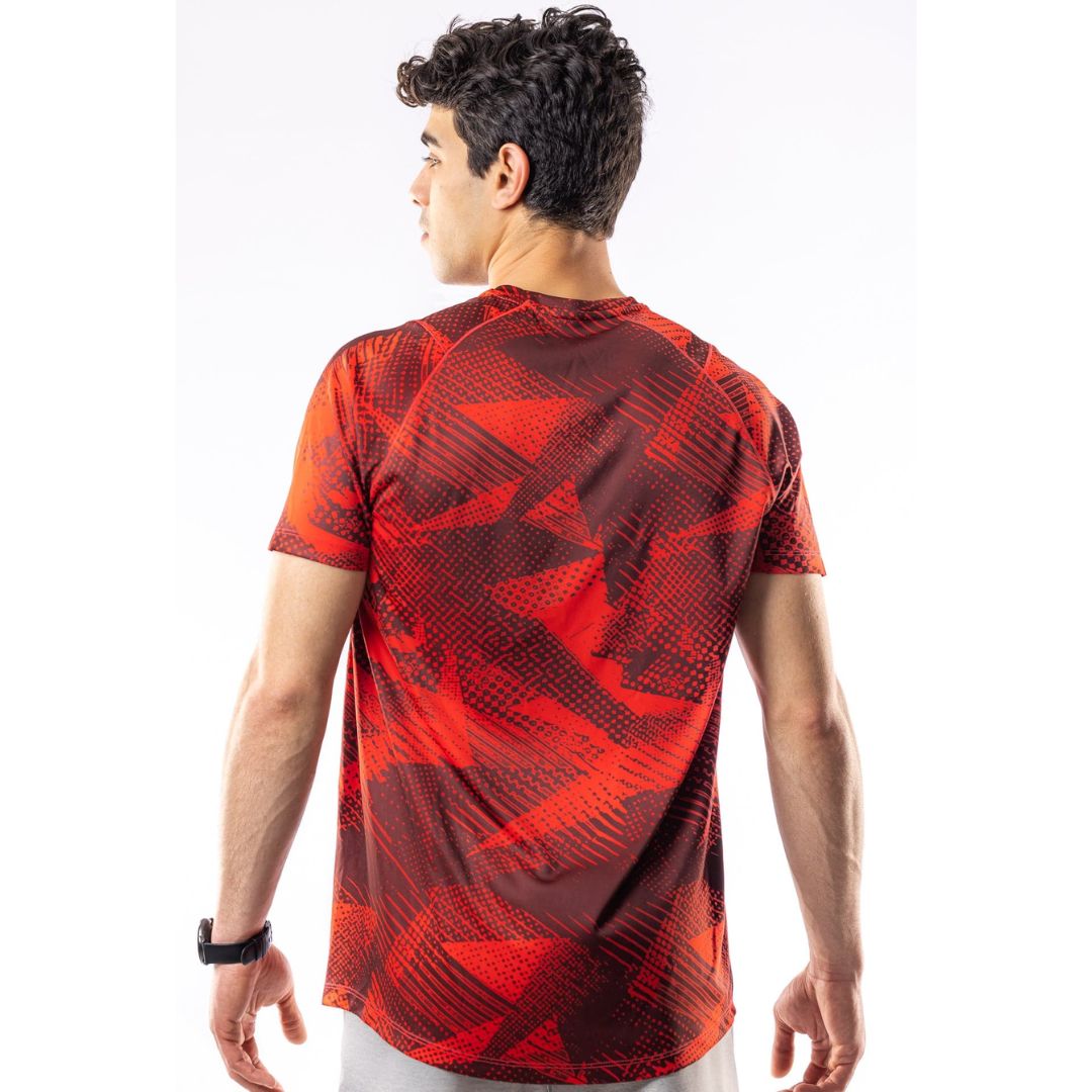 Red Black Dot Lines T-Shirt