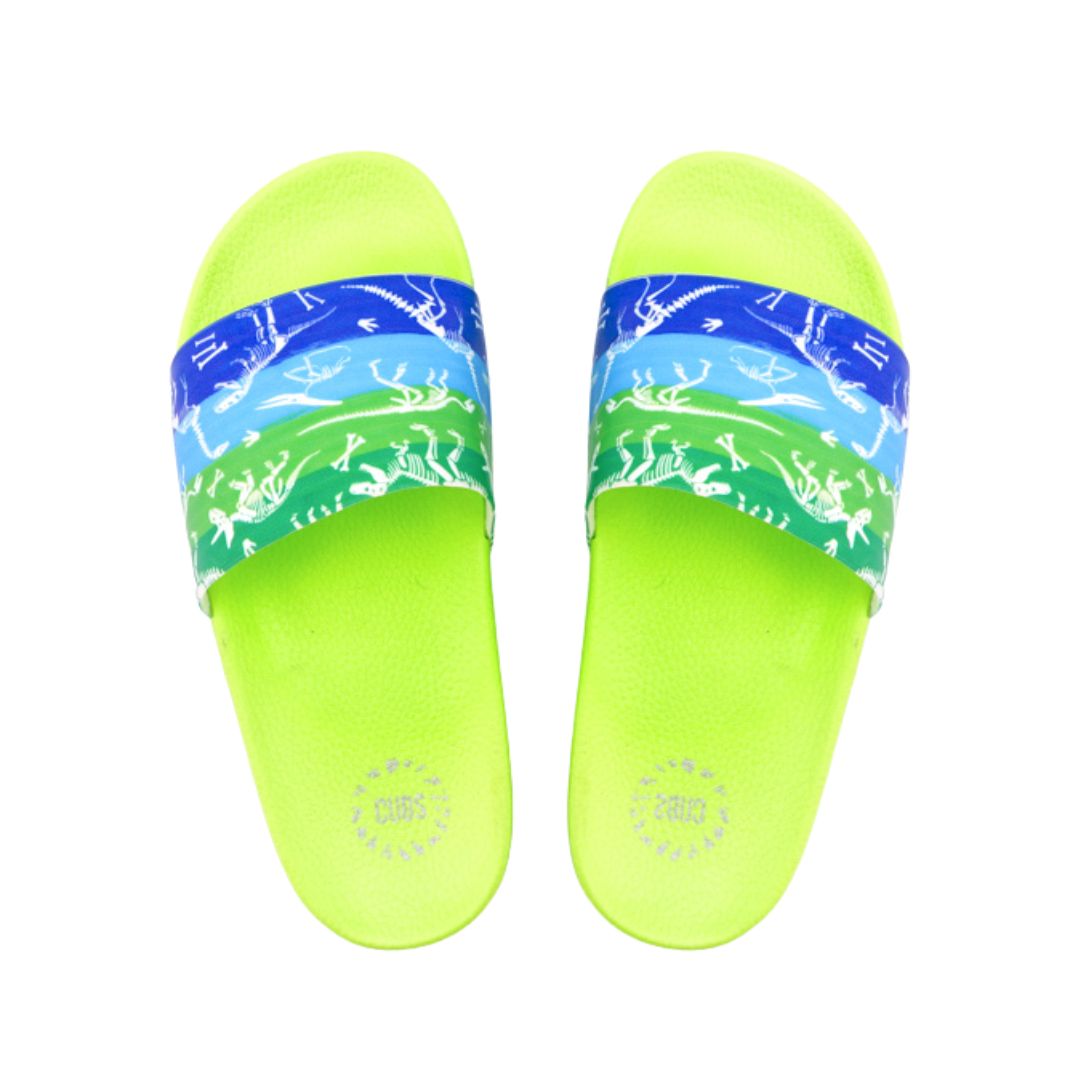 Neon Green T-Rex Slides