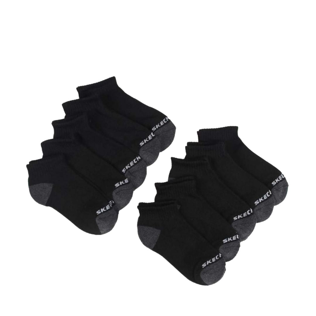 Non Terry Qtr Crew Socks 5Pk