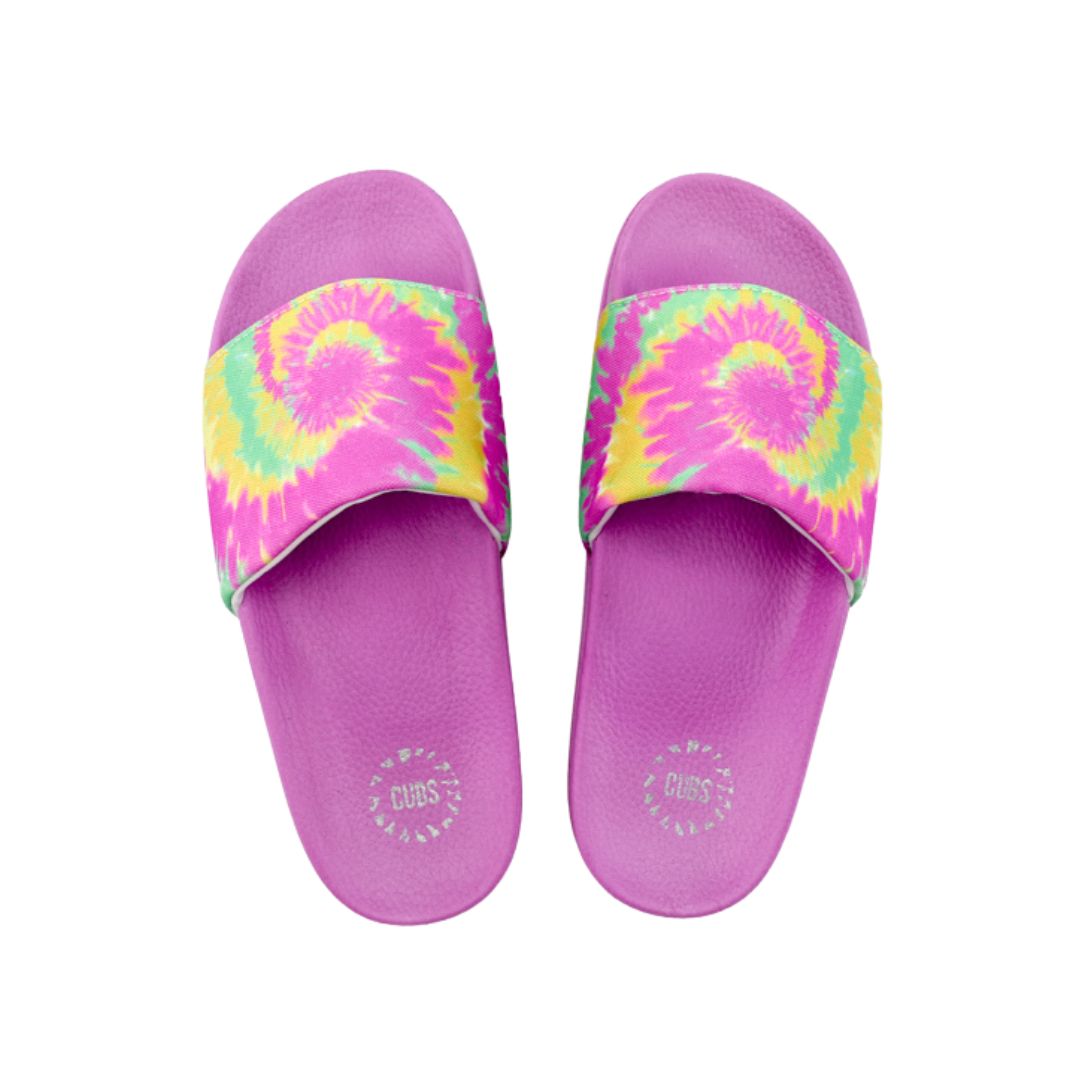 CUBS Lavendar Tie Dye Slides