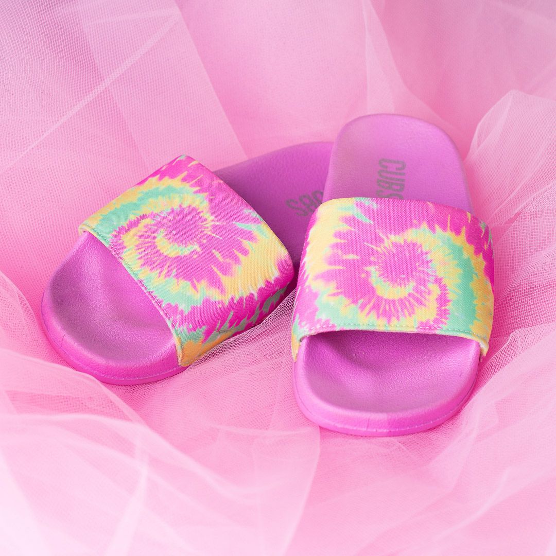Lavendar Tie Dye Slides