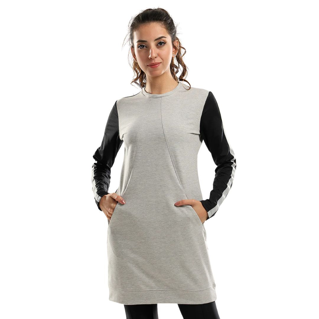 Sleeves Heather Bi-Tone Long Sleeve T-Shirt