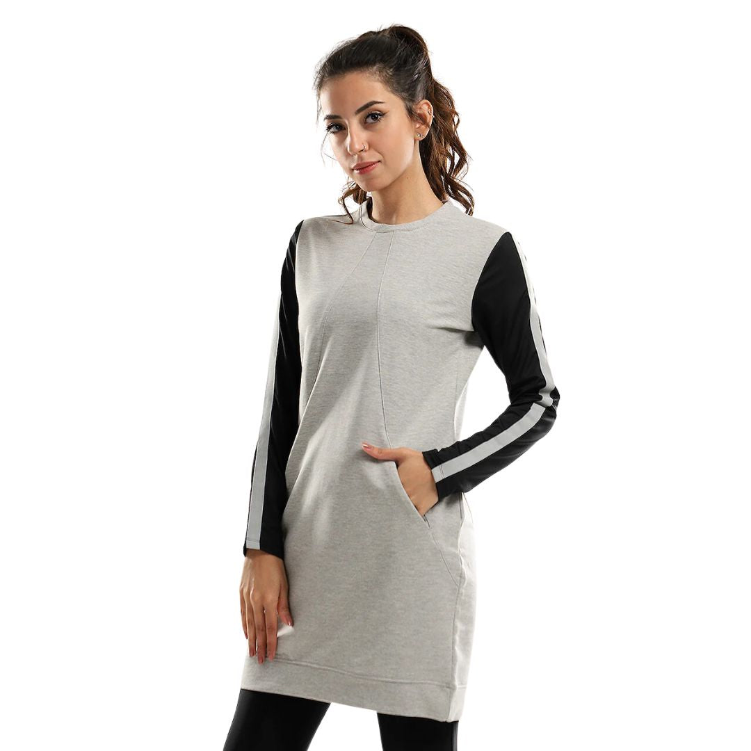 Sleeves Heather Bi-Tone Long Sleeve T-Shirt