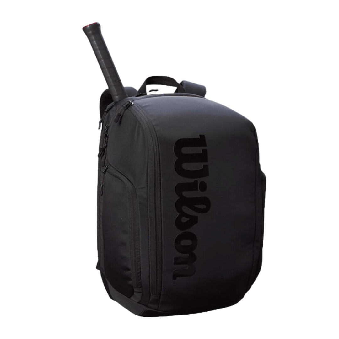 Black tennis backpack best sale