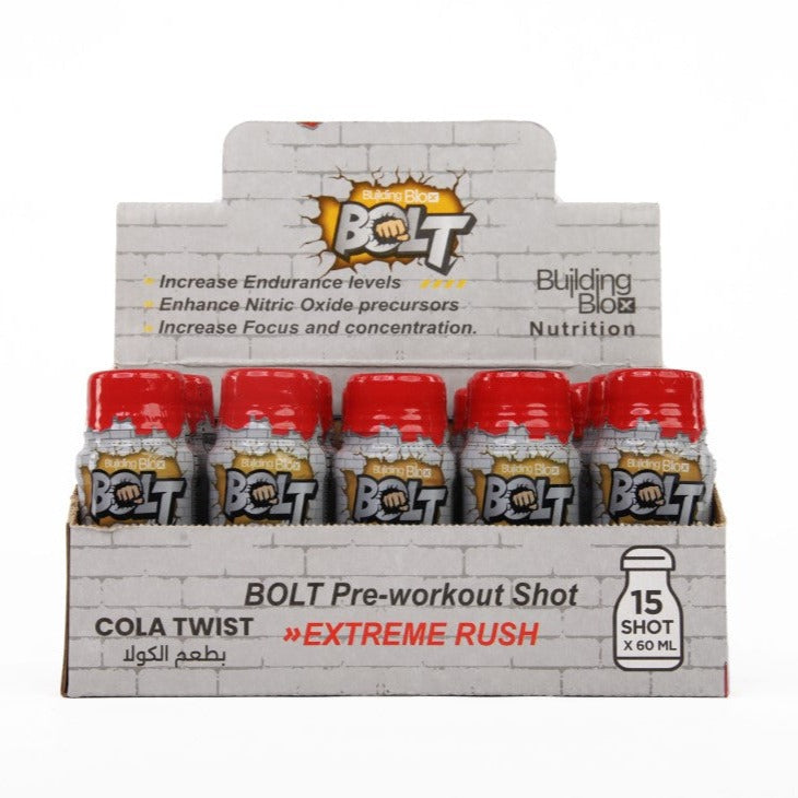 BOLT Pre-workout Shot - Cola Twist (Pack of 15 Shot)