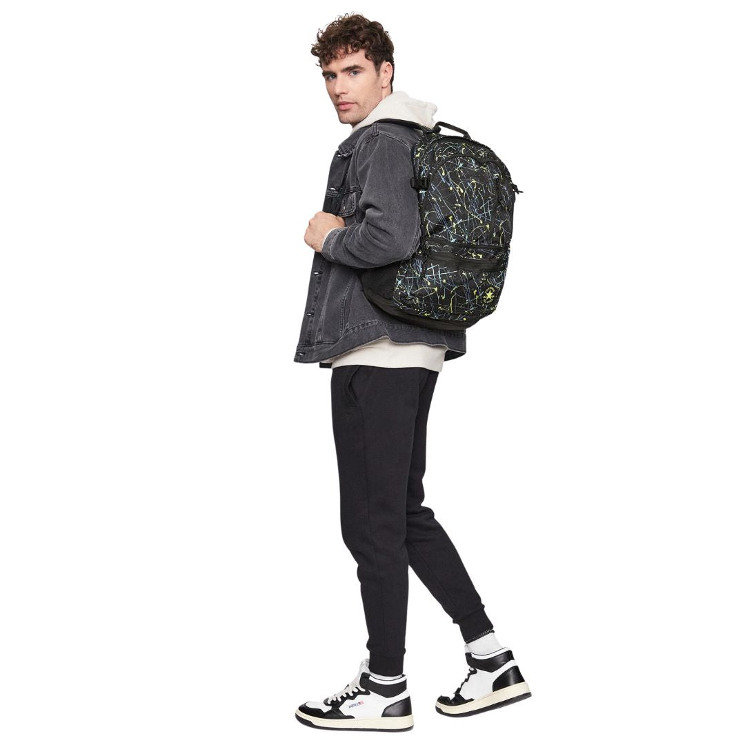 Straight Edge Paint Print Backpack