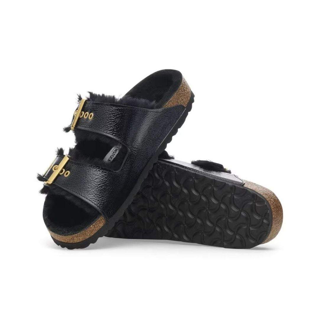 Arizona Shearling Eyelets Patent Leather