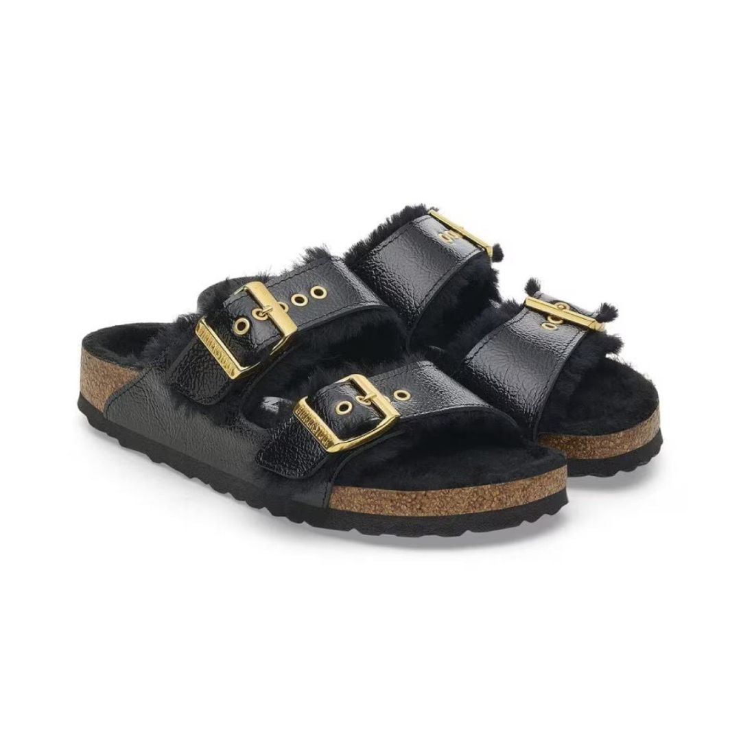 Arizona Shearling Eyelets Patent Leather