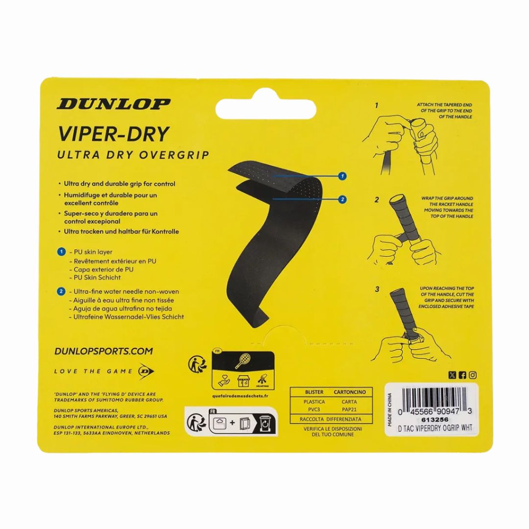 Gecko-Tac Overgrip White 3 Pack