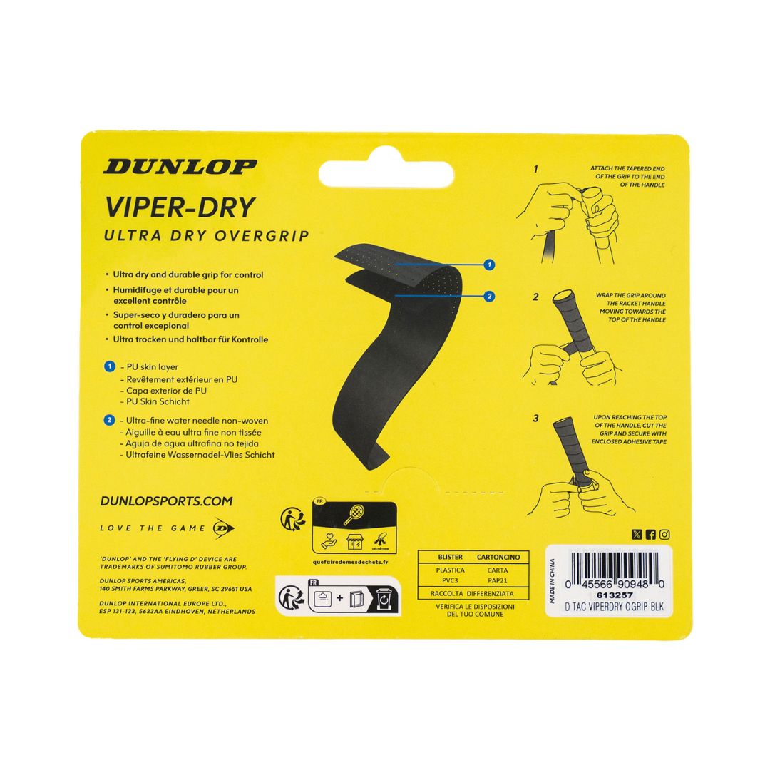 Gecko-Tac Overgrip Black 3 Pack