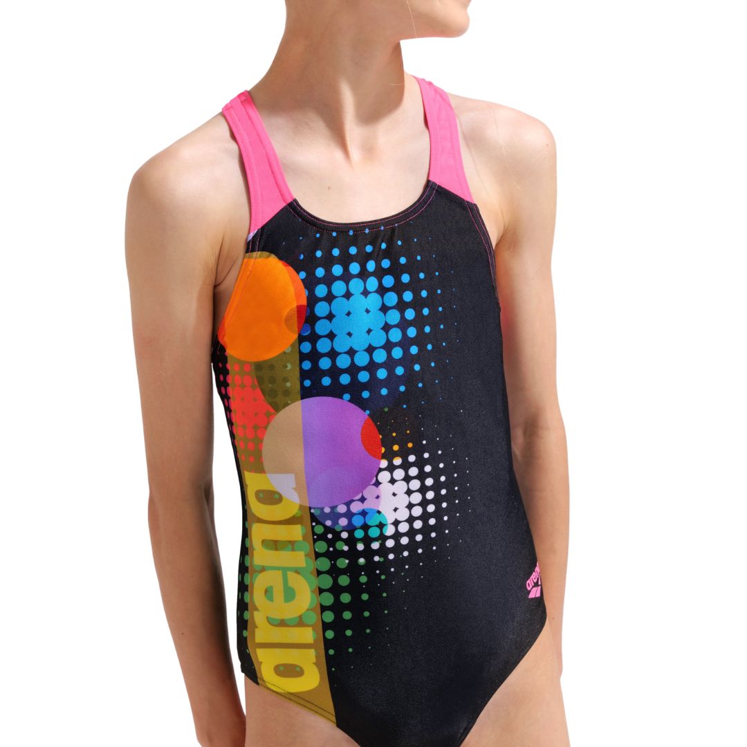 Dots Print Swim Pro Back Swimsuit