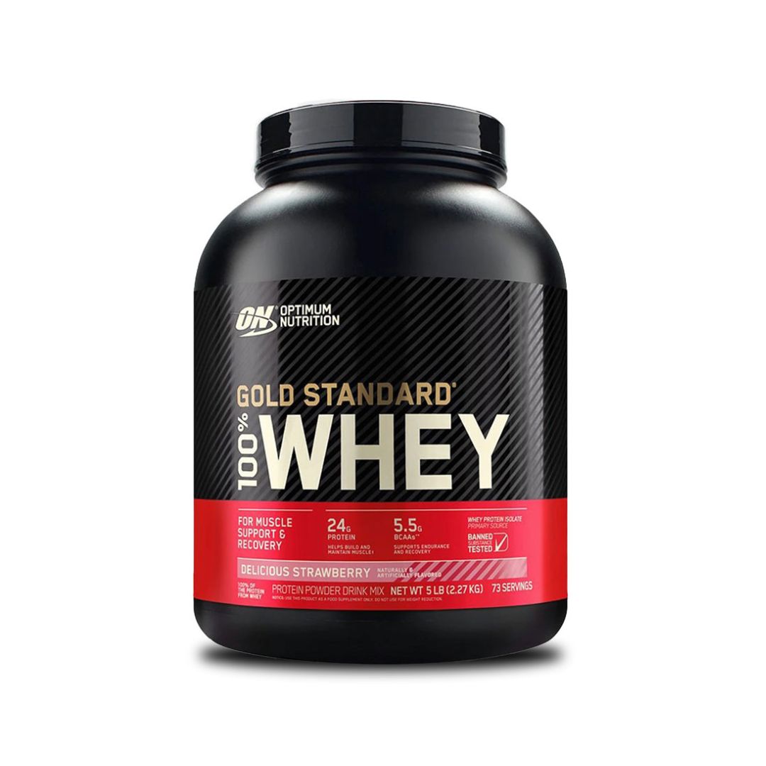 100% Whey Gold (5 LB) -Strawberry