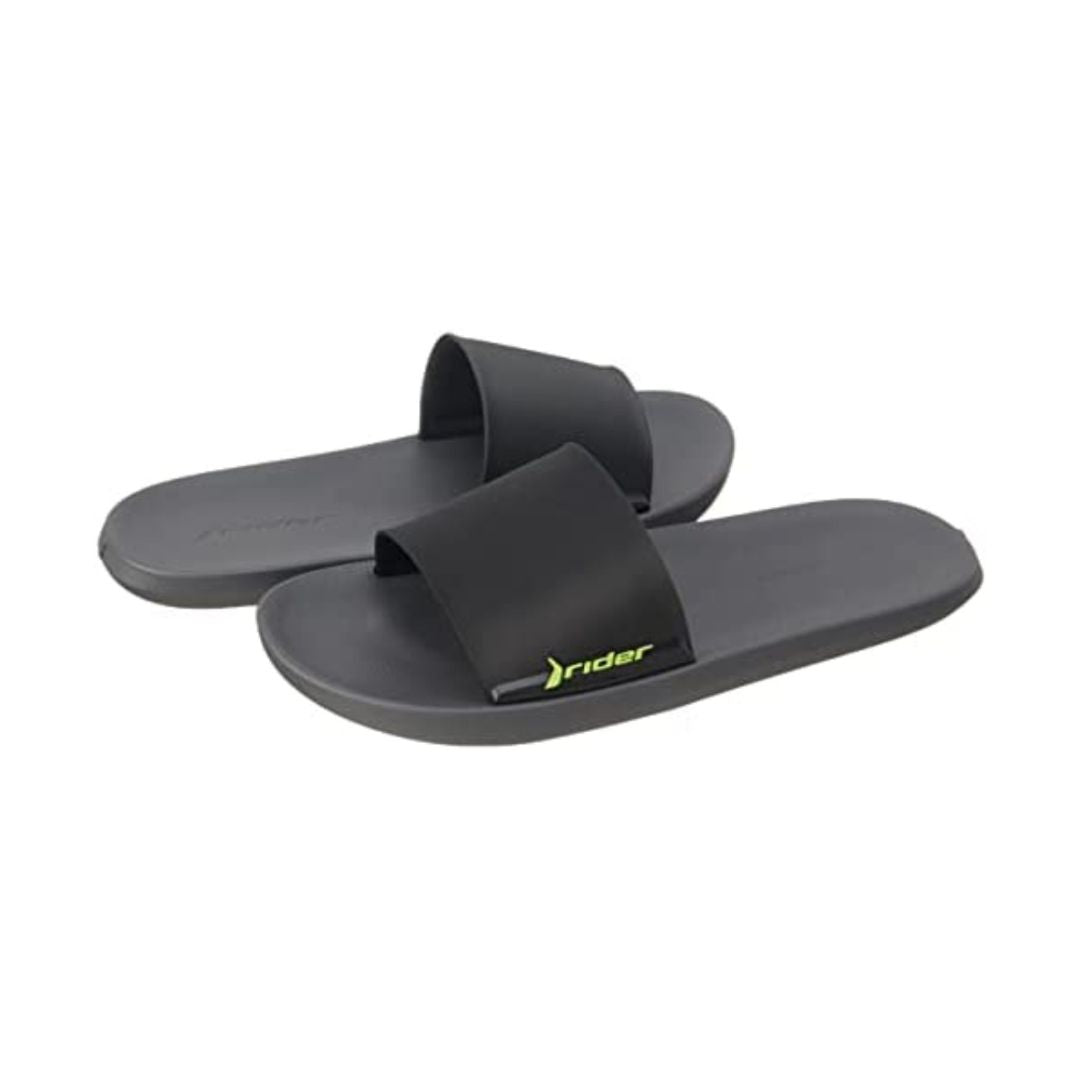 Rider Slides -Black/Green Logo