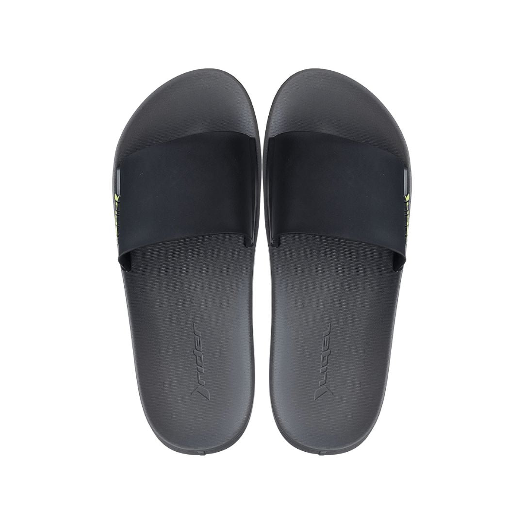 Rider Slides -Black/Green Logo