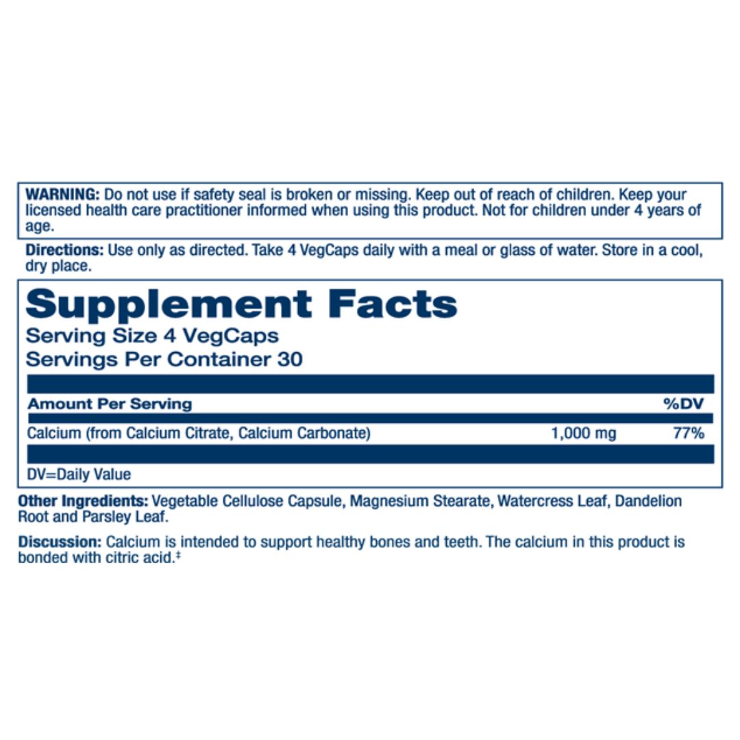 Calcium Citrate 1000mg VegCaps - 120 Capsules