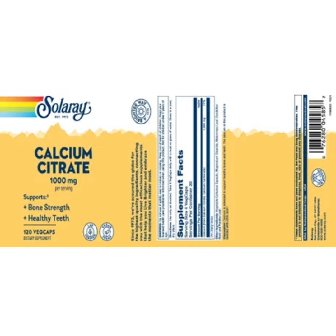 Calcium Citrate 1000mg VegCaps - 120 Capsules