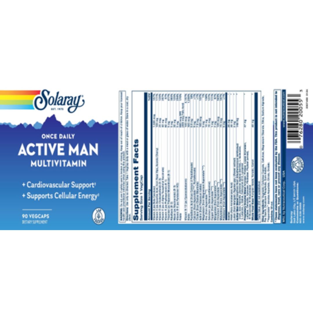 Once Daily Active Man Multivitamin VegCaps - 90 Capsules