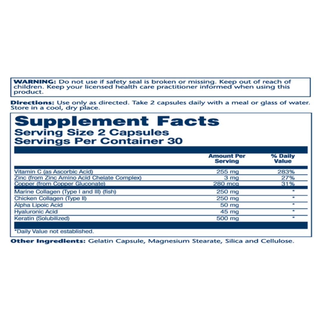 Collagen Keratin Capsules - 60 Capsules