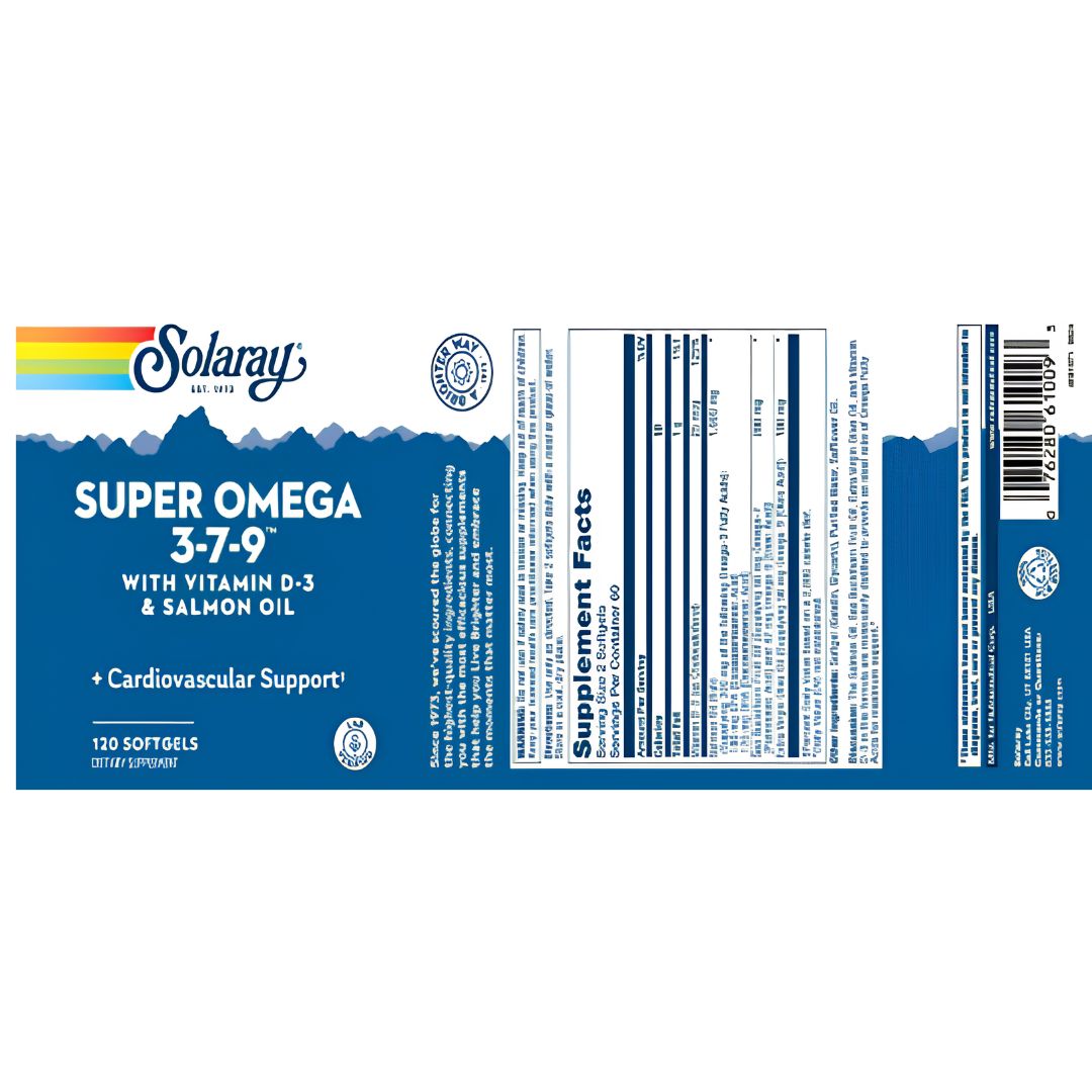 Super Omega 3-7-9 Softgels - 120 Capsules