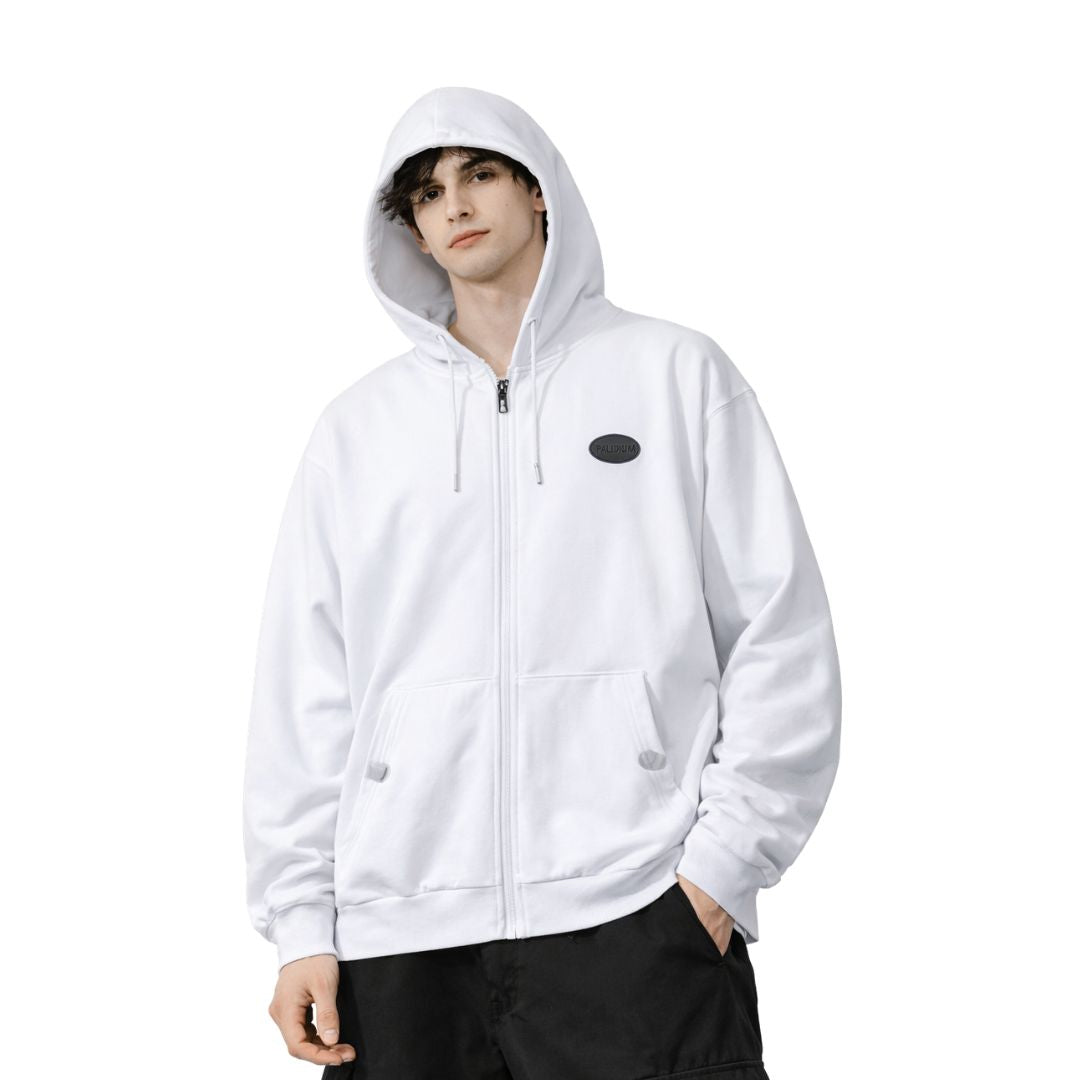 Zip Hoodie Scratch Print