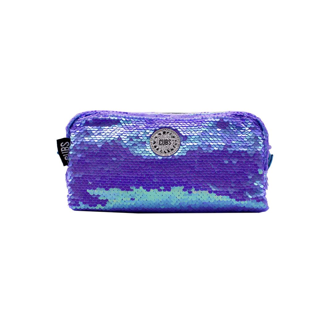 Purple Sequin Pencil Case