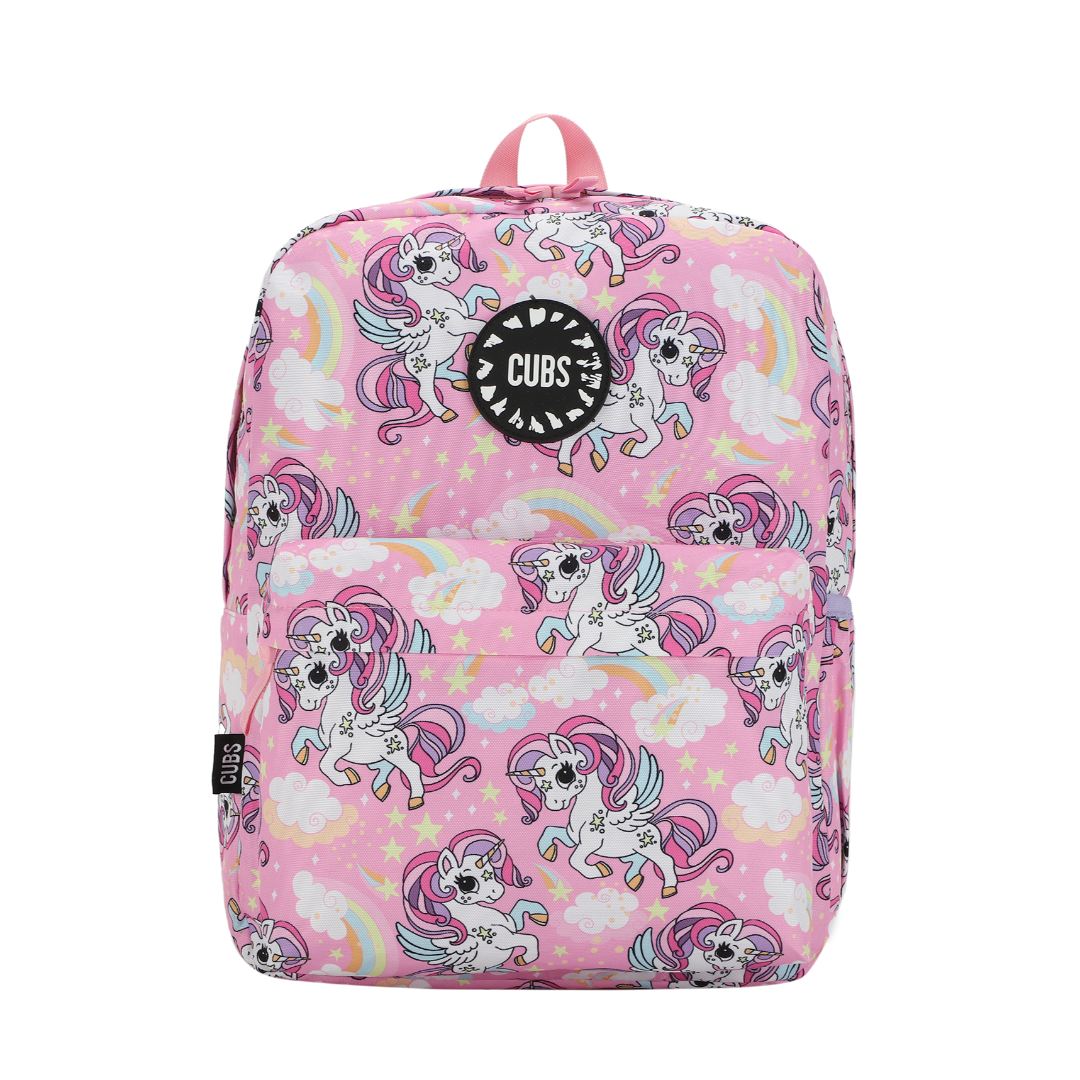 Baby Pink Unicorn & Rainbows Backpack