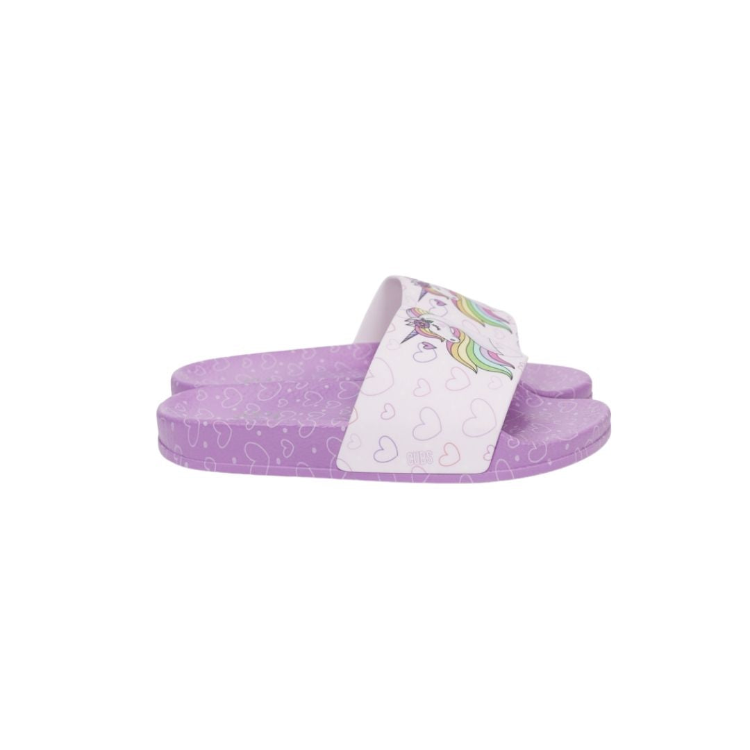 Unicorn Hearts Purple Slides