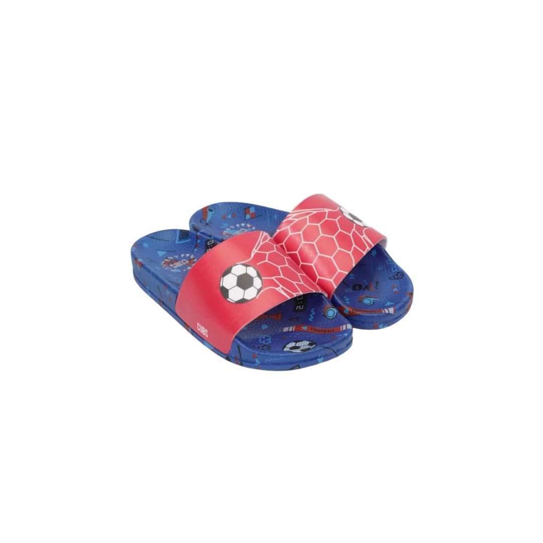 Red Football Goal Navy Slides