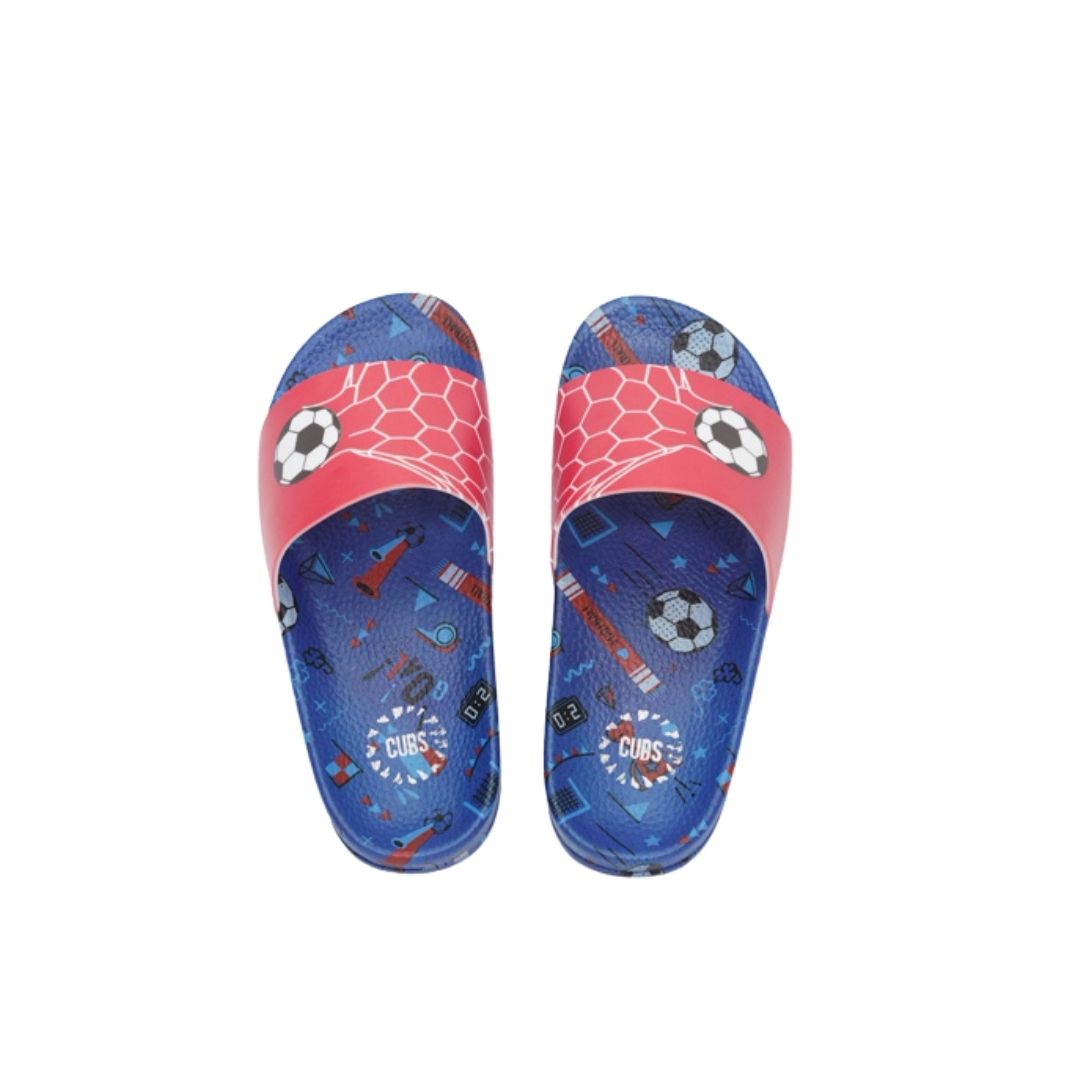 Red Football Goal Navy Slides