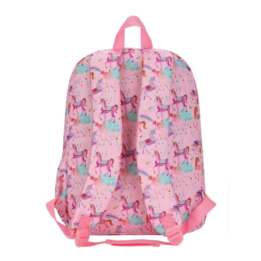 Shiny Fabric Rose Pink Backpack