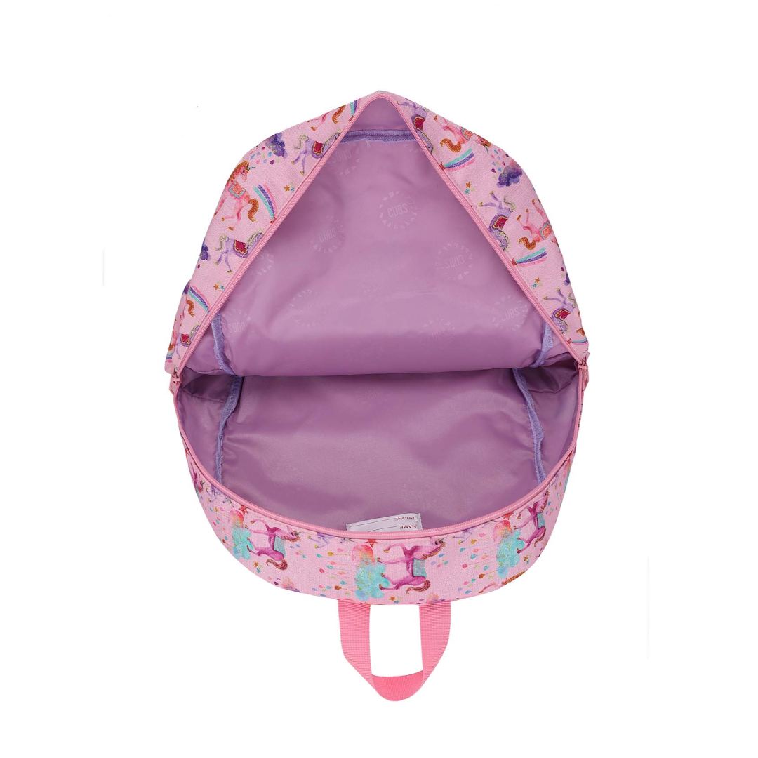 Shiny Fabric Rose Pink Backpack