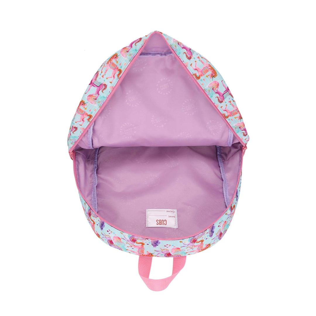 Shiny Fabric Baby Blue Backpack