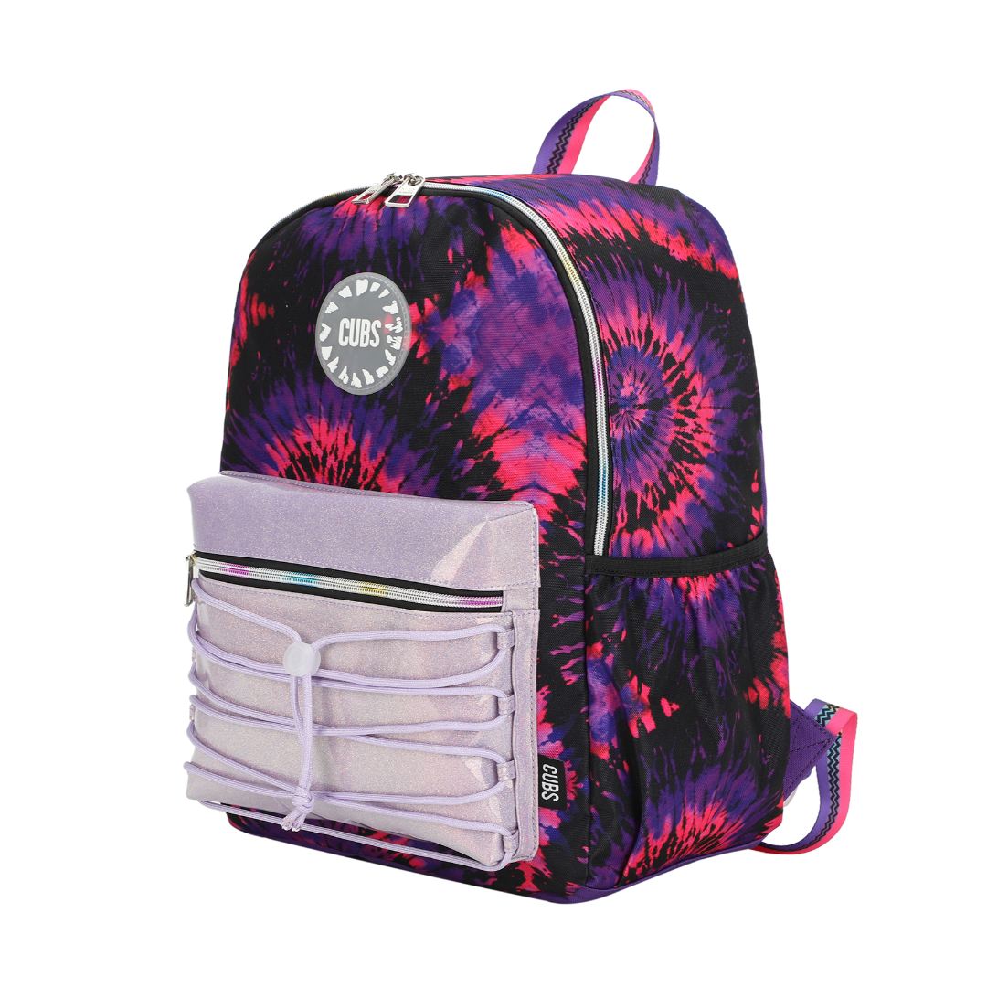 Black & Purple Tie Dye Backpack