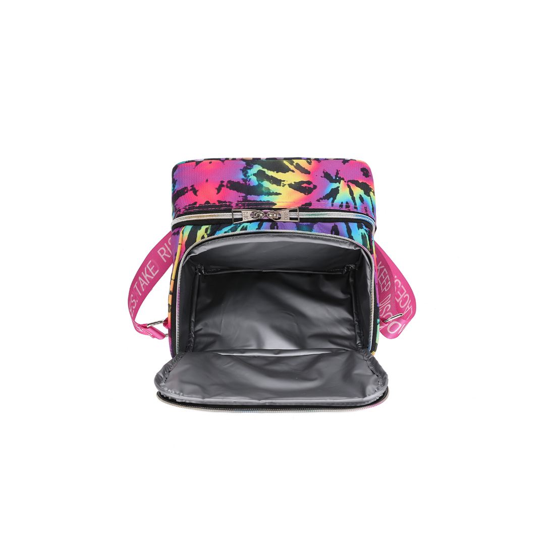 Neon Black Tiedye Pu High School Lunch Bag