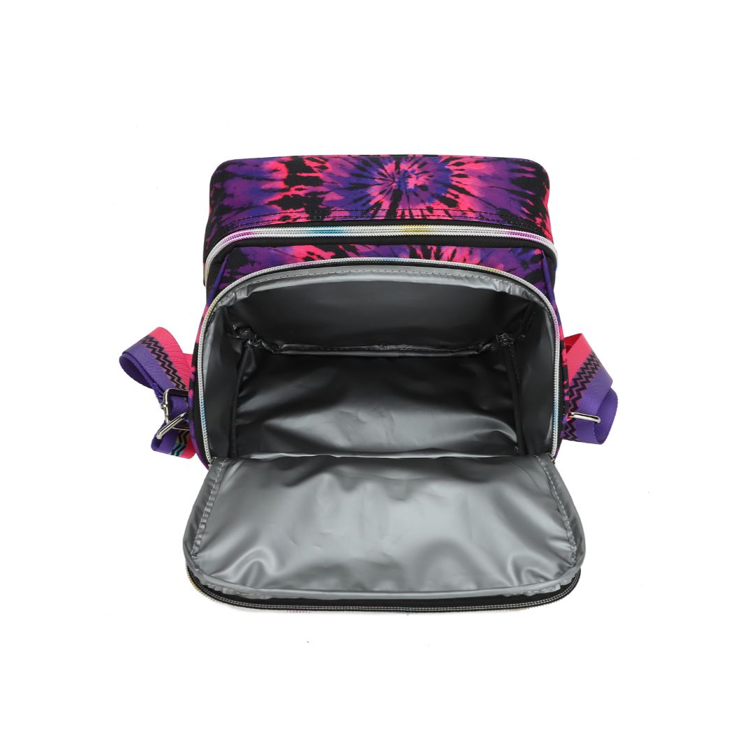 Black & Purple Tie Dye Lunch Bag