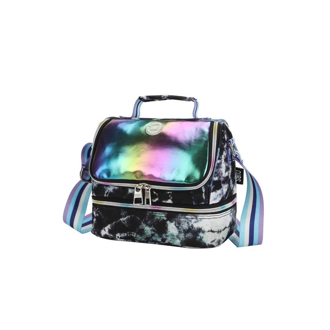 Inky Black Tie Dye Lunch Bag