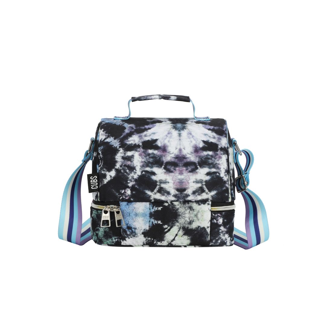 Inky Black Tie Dye Lunch Bag